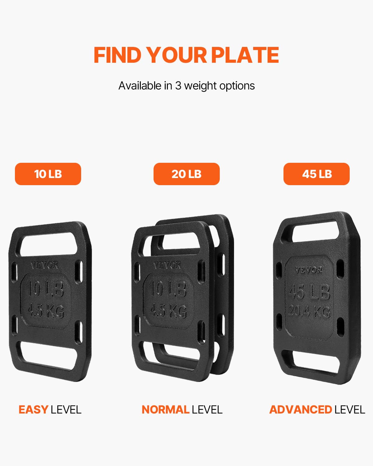 VEVOR Cast Iron Weights, 10LB Pair Weighted Weights with Straps, Adjustable Plate for Swings, Squat, Strength Training, Weightlifting, Fitness Workout