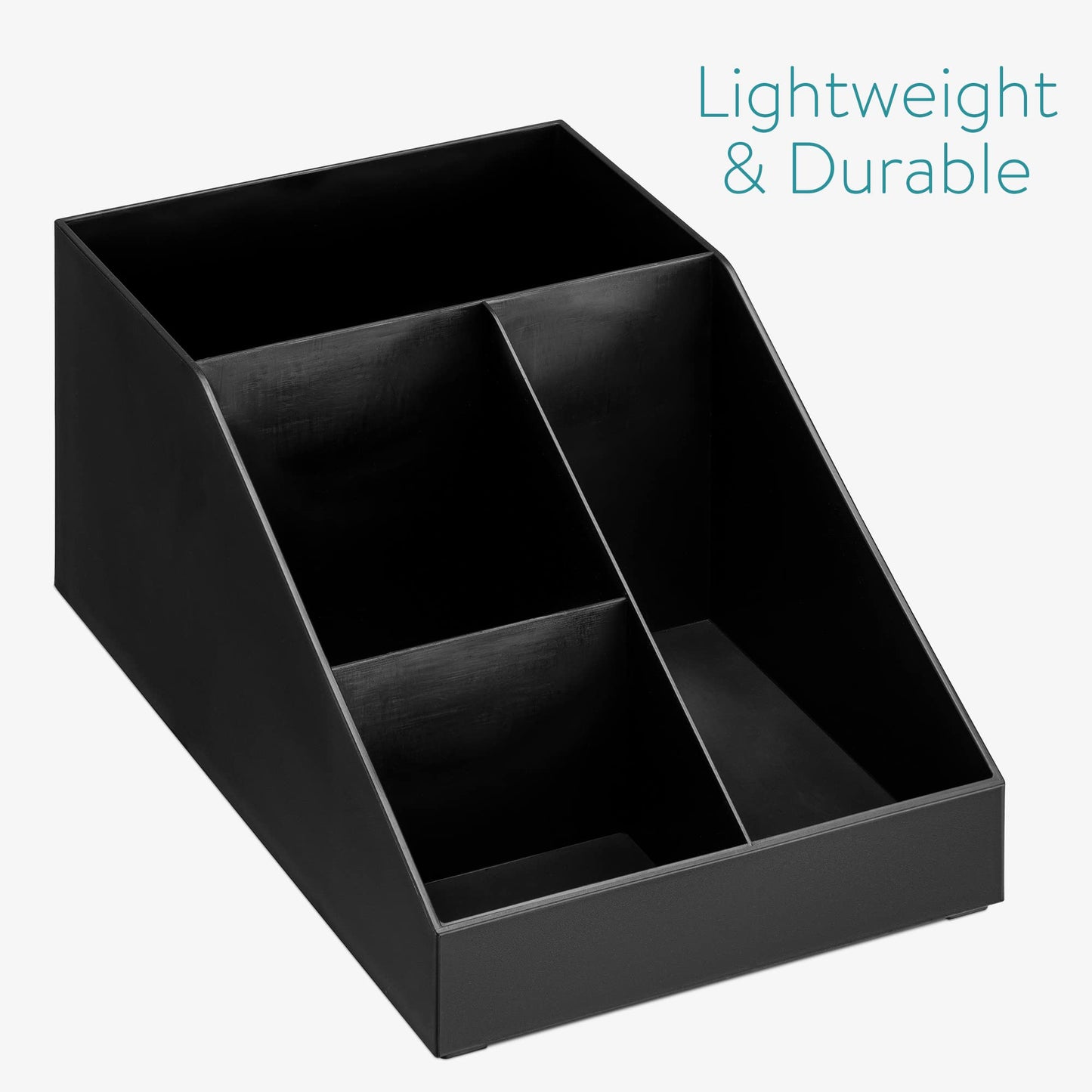 Navaris Coffee Station Organizer - 4 Compartment Coffee Bar for Office & Kitchen Countertop Organization