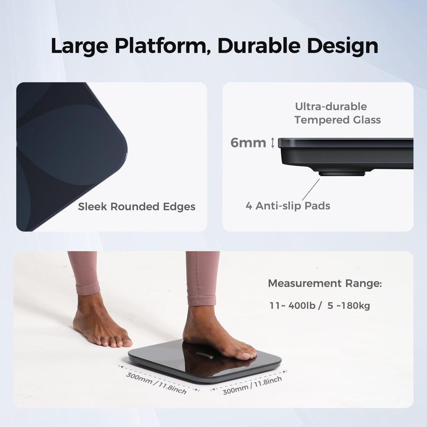 Yunmai Smart Scale with BMI, Body Fat, Muscle Mass, Body Weight, Body Fat Scale, 13 Body Composition Scale, Accurate Digital Bathroom Scale Bluetooth, Apple Health Compatible, Rechargeable 400lb