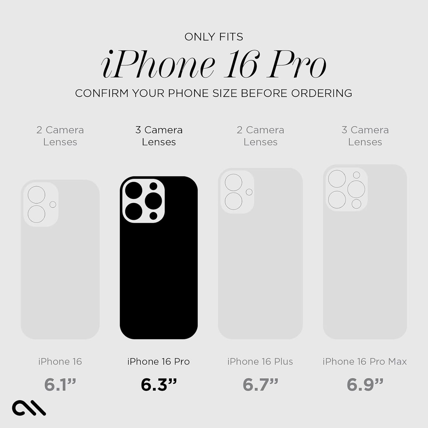16 9H Case-Mate iPhone Pro Screen Protector - Anti-Scratch Tempered Glass with Shatter Protection - Durable Glass