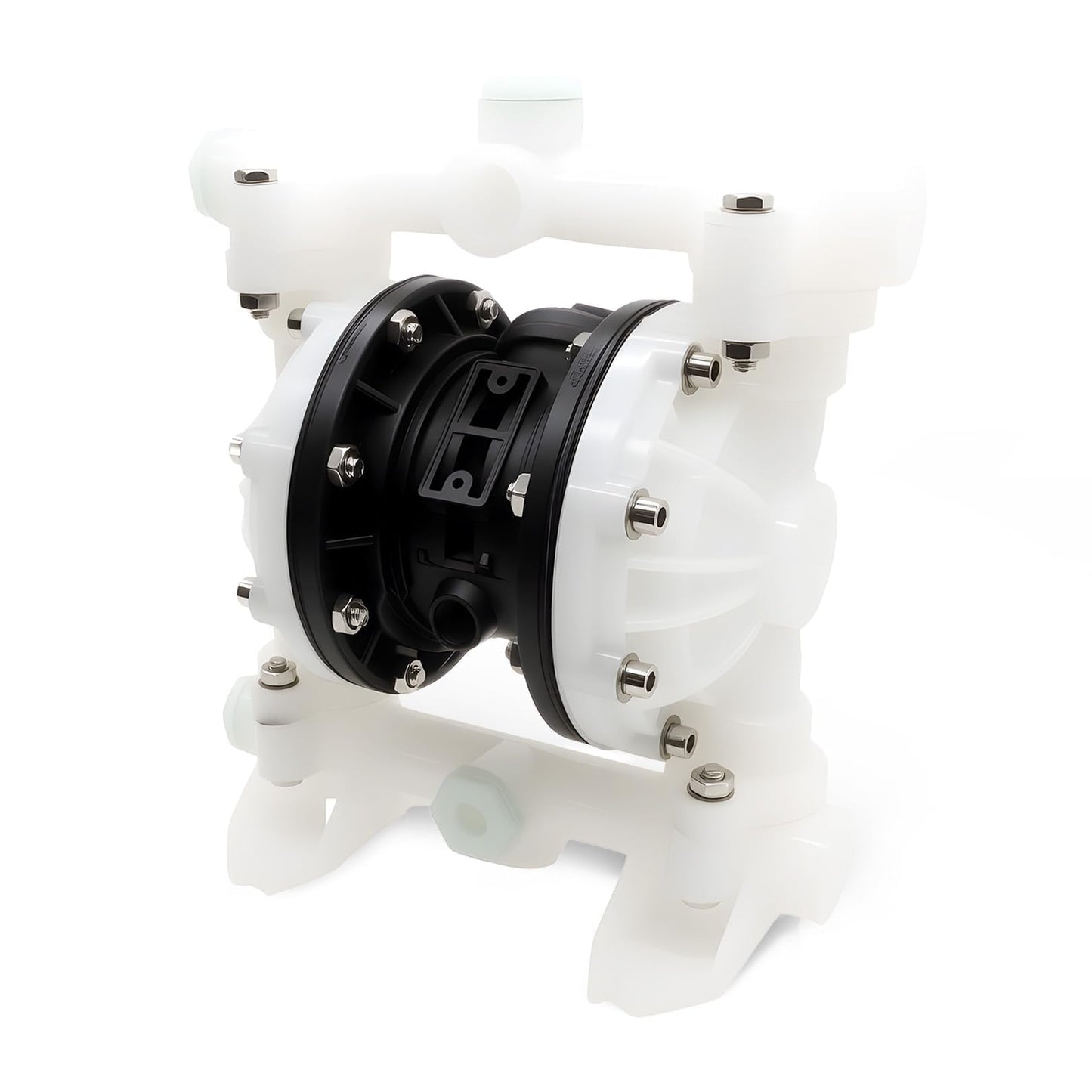 Nakkaa Pneumatic Double Diaphragm Pump PTFE 22GPM Transfer Pump 1" In/Out Max 120PSI, Used to Transport Various Low Viscosity Liquids Such as Hydraulic Fluid, diesel, coating,etc
