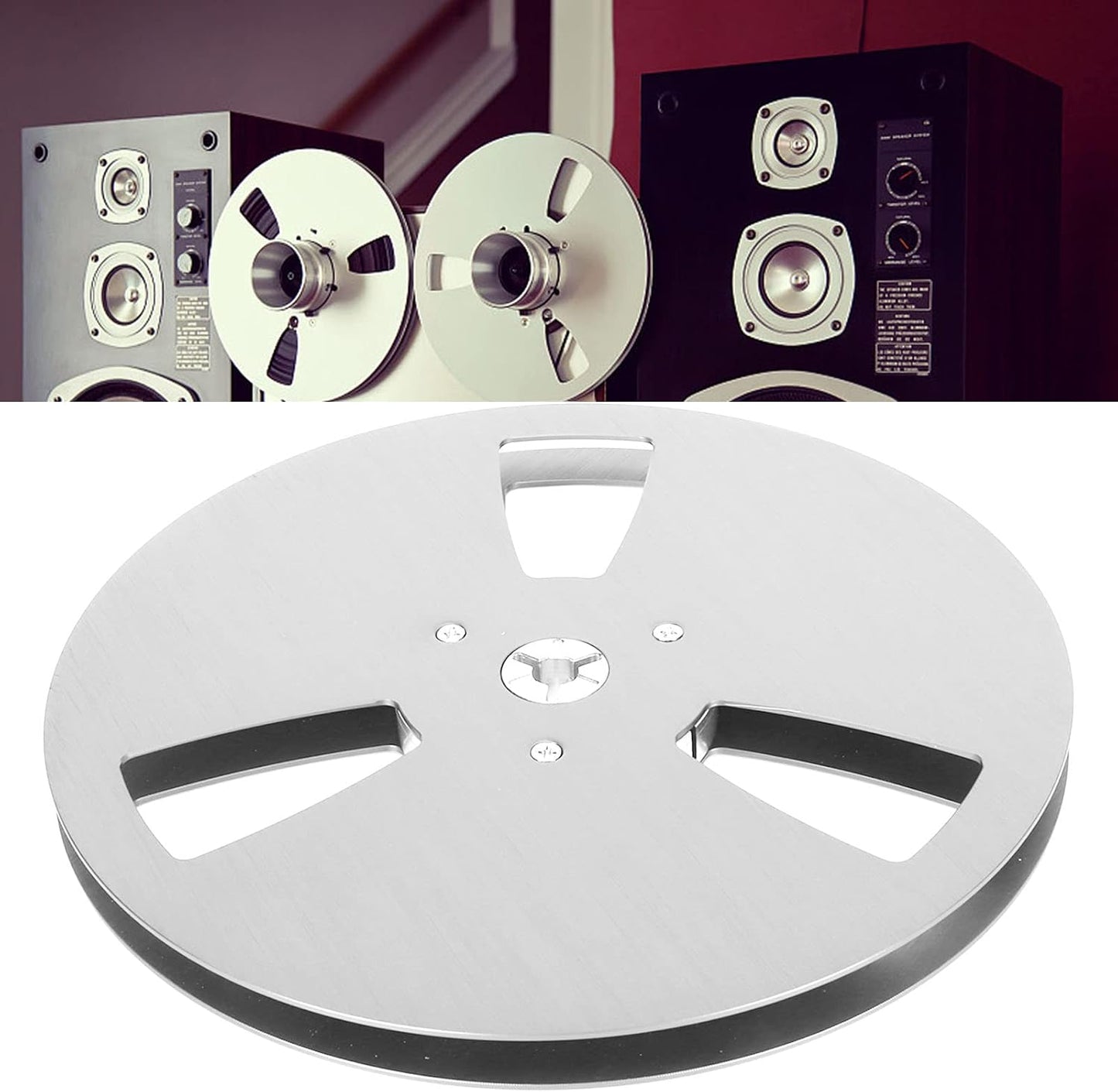 1/4 7 Inch Empty Tape Reel, Open Reel Audio Aluminum Alloy Takeup Reel for TEAC, Universal Open Reel Sound Tape Empty