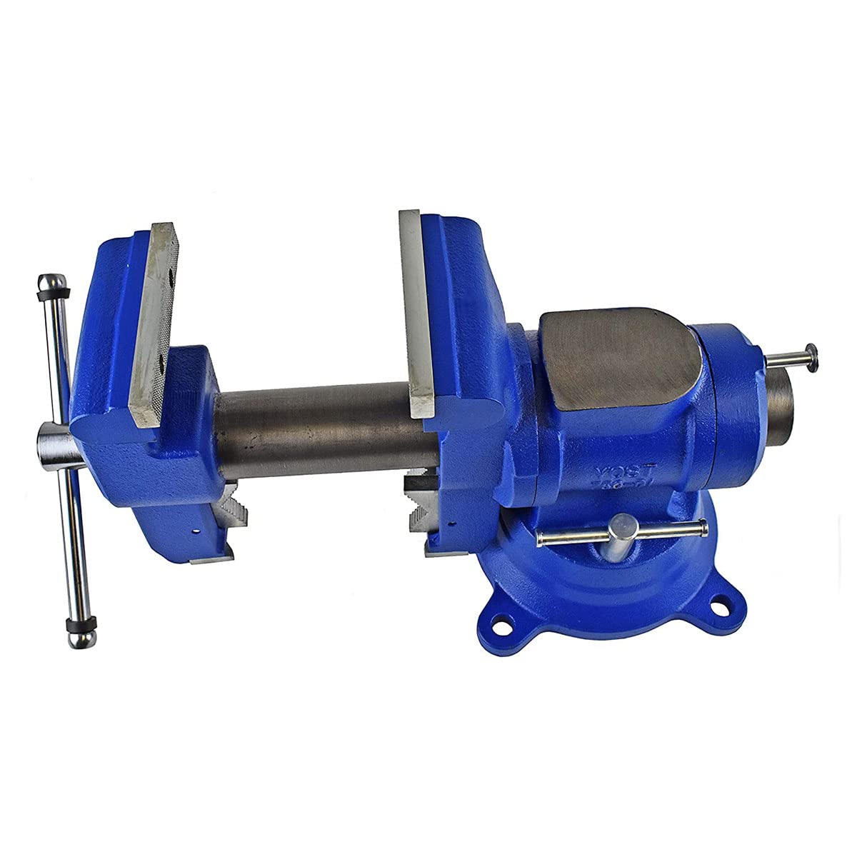 Yost Vises 750-DI Multi-Jaw Rotating Vise System | 2 in 1 Multipurpose Bench and Pipe Vise | Secure Grip with Swivel Base | Made with a Combination of Ductile Iron & Hardened Steel | Gray