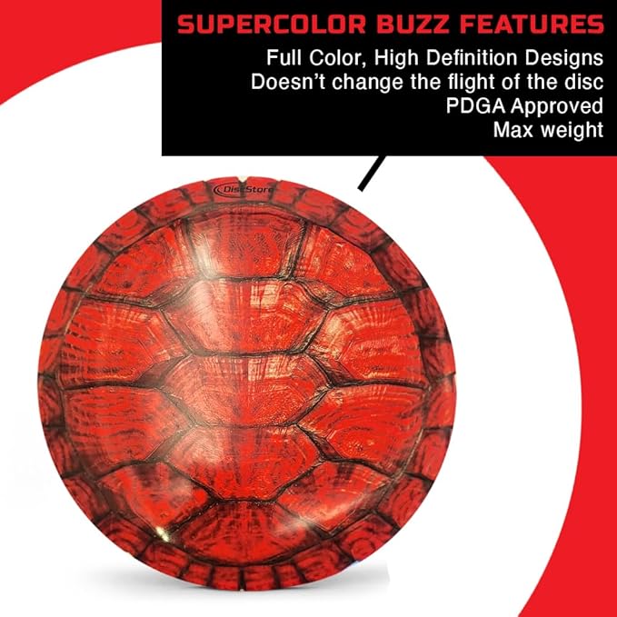 Discraft ESP Buzzz Supercolor Midrange Disc Golf Disc - Custom Design Discraft Discs - Straight Flying and Great for All Skill Levels - Free Mini Marker Included