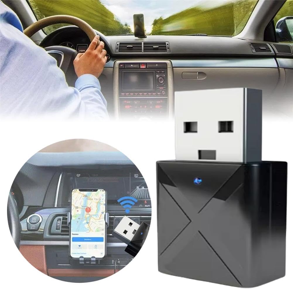 generic 2-in-1 Bluetooth Adapter, Support TV Speaker Earphone Mini Car Music Computer, Wireless Audio Music Stereo