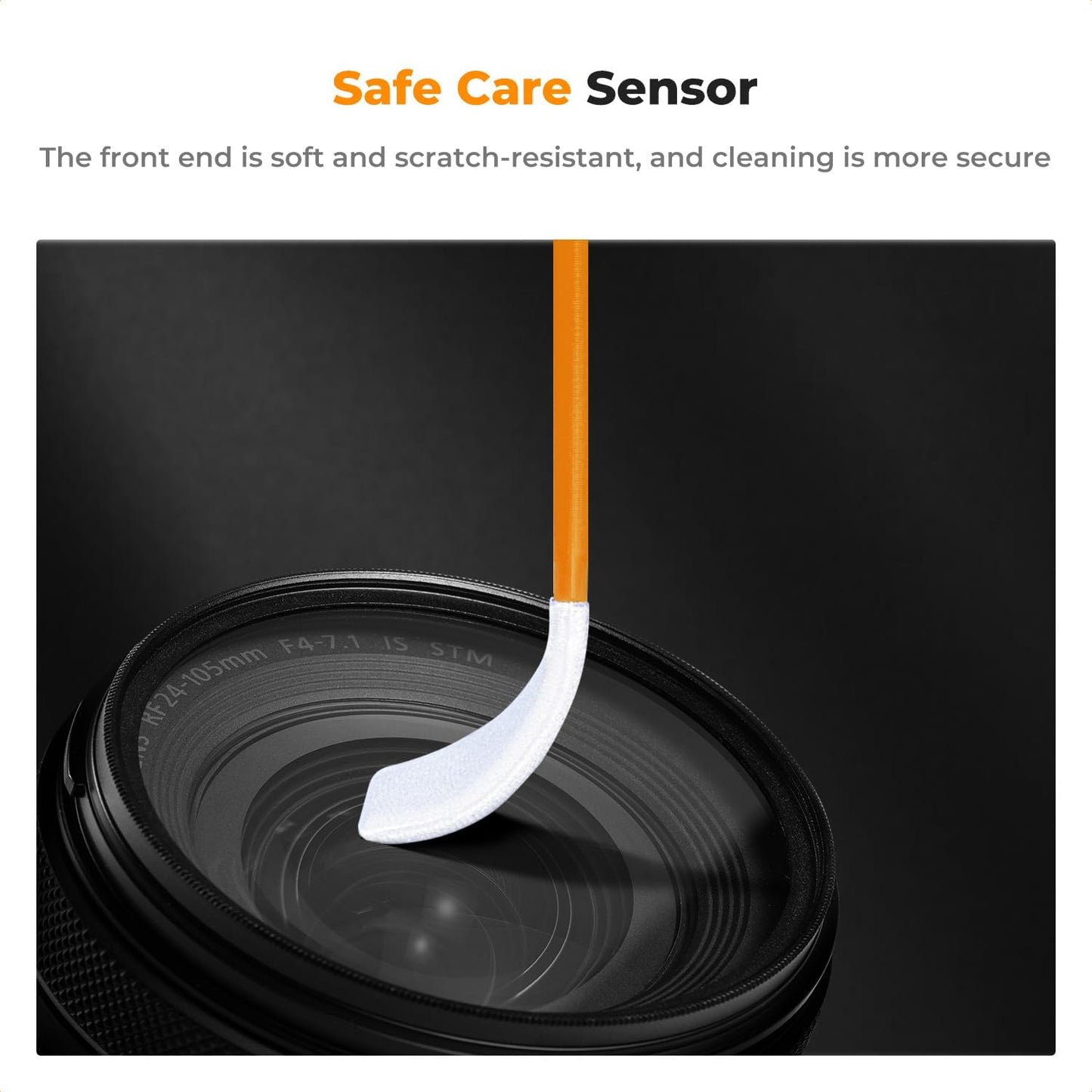 K&F CONCEPT 6 Pack CMOS 24mm 20mm Full-Frame Sensors Cleaning Swabs, DSLR SLR Digital Camera Dry CCD Clean Swabs