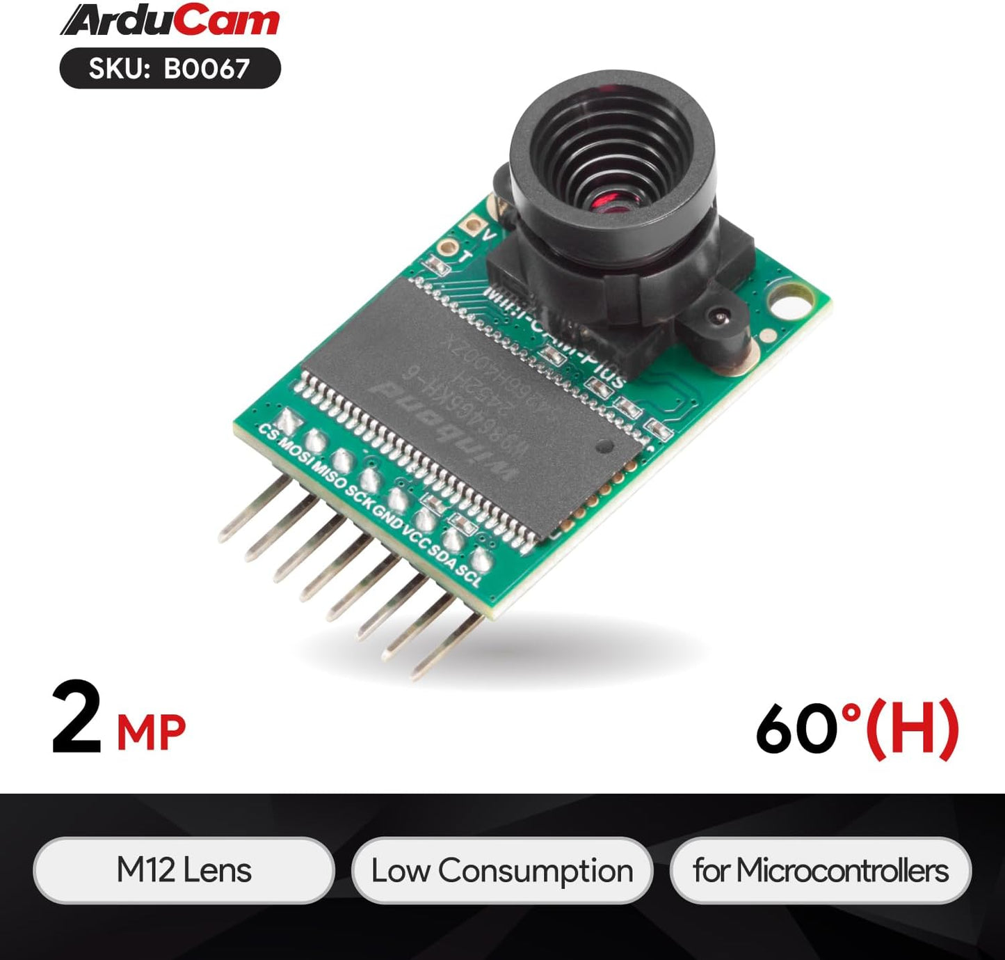 Arducam OV2640 2 Mega2560 Mini Module Camera Shield with Megapixels Lens Compatible with Arduino UNO Board