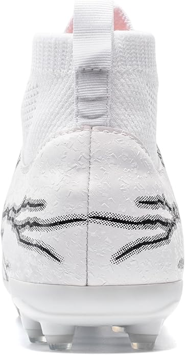 Kids Soccer Cleats Boys Girls Training Football Cleats Youth High-top Soccer Shoes for Little/Big Professional Athletic Outdoor Football Shoes