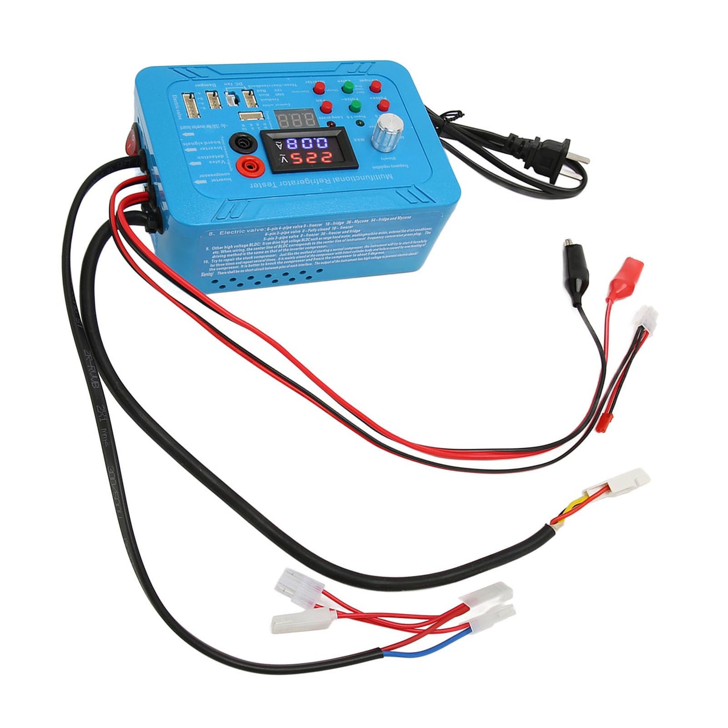 Inverter Refrigerator Tester - Variable Frequency Board & Solenoid Valve Repair Tool, 16 Wire Terminals ABS Material for HVAC Technicians (110V)