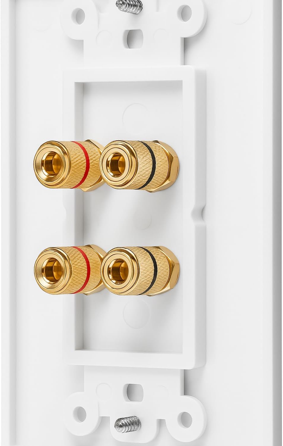 2 Setup DIYTECH Speaker Wall Plate, Home Theater Wall Plate, Gold Plated Binding Posts, for Home Theater
