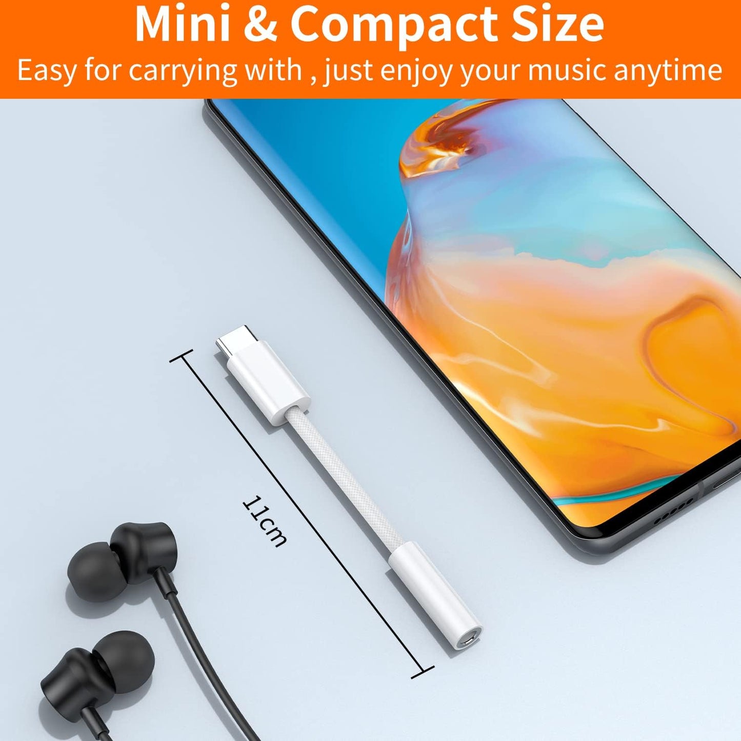 JXMOX 3.5mm (2-Pack), 17 16 15 S23 S24 S25 9 8 USB Type C to Female Headphone Jack Adapter USB C to Aux Audio Dongle