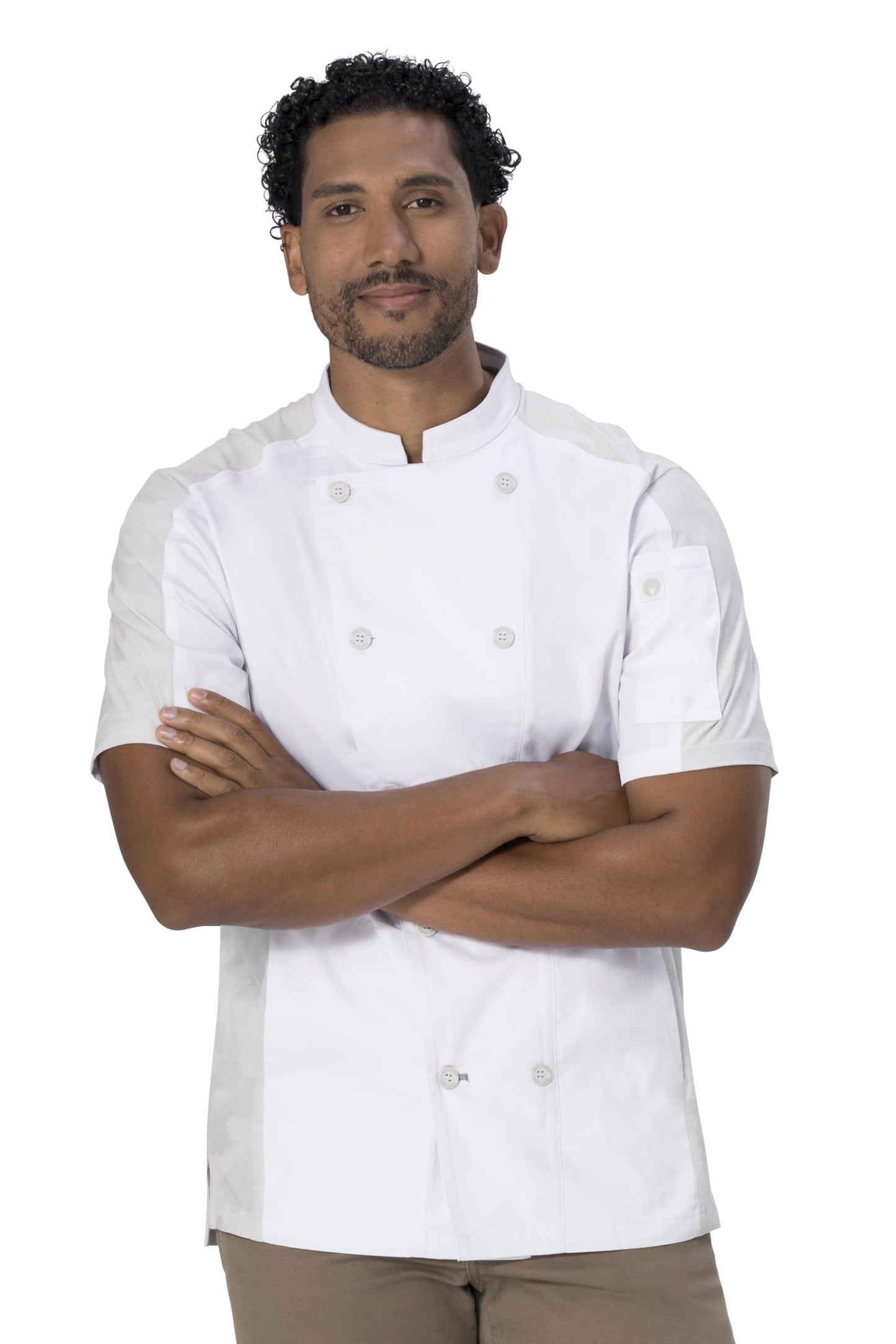 Chef Works Men's Mojave Short Sleeve Chef Coat