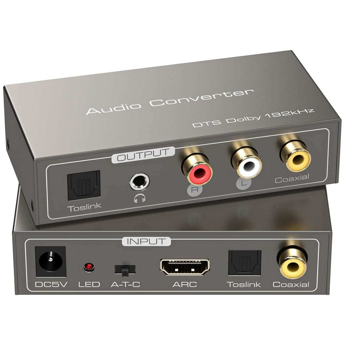 3 1 Dolby LPCM HDMI ARC to RCA Audio Converter in Digital to Analog Audio Converter with Optical Coaxial ARC Input
