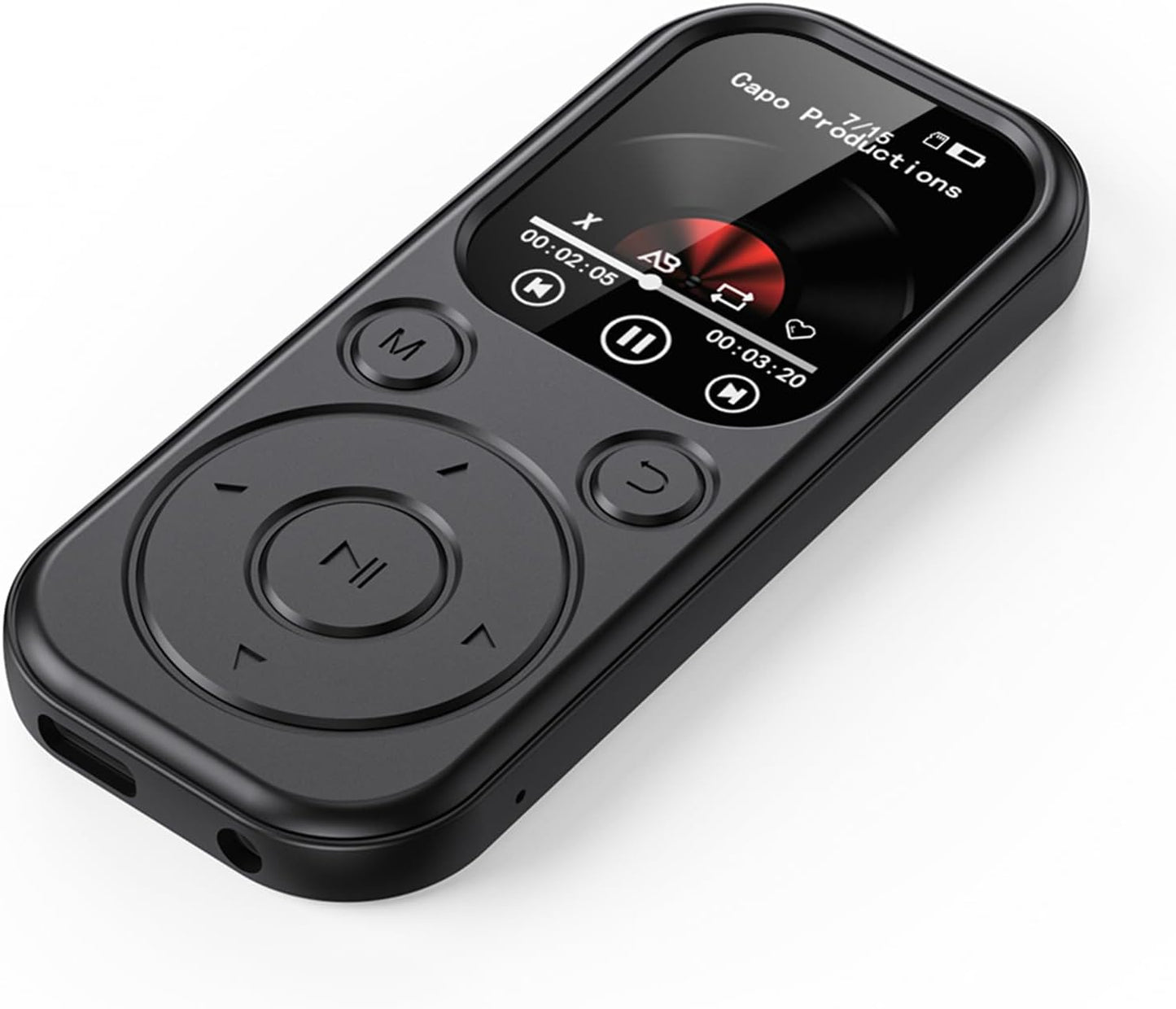 Dpofirs 8GB MP3 5.4, 12 2.01in MP4 Player with BT Hours Playback, Screen, Pocket Size, Simple Operation, for Meetings