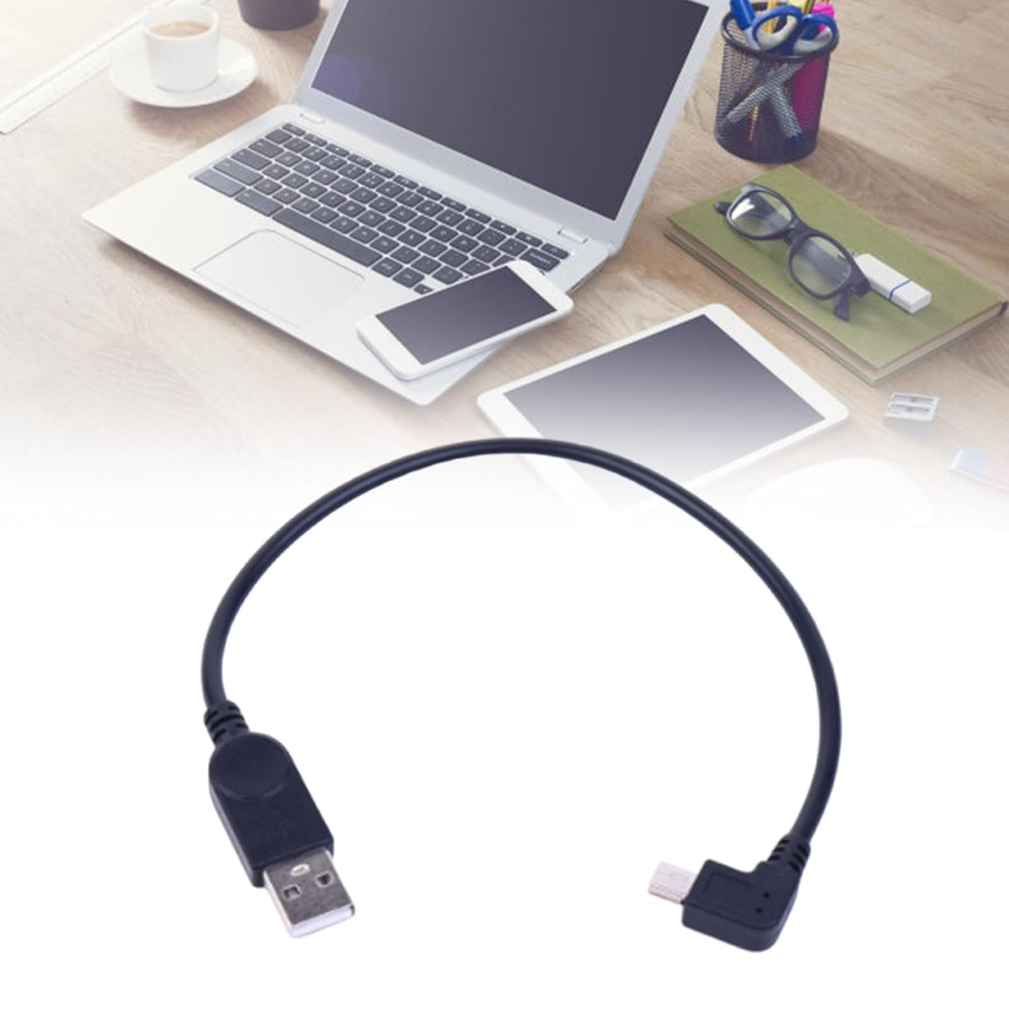 KADSXIYA 30cm 5Pin MP3 USB to Right Angled USB Power Charging Cable Data Transfer Wire Line for Digital Cameras