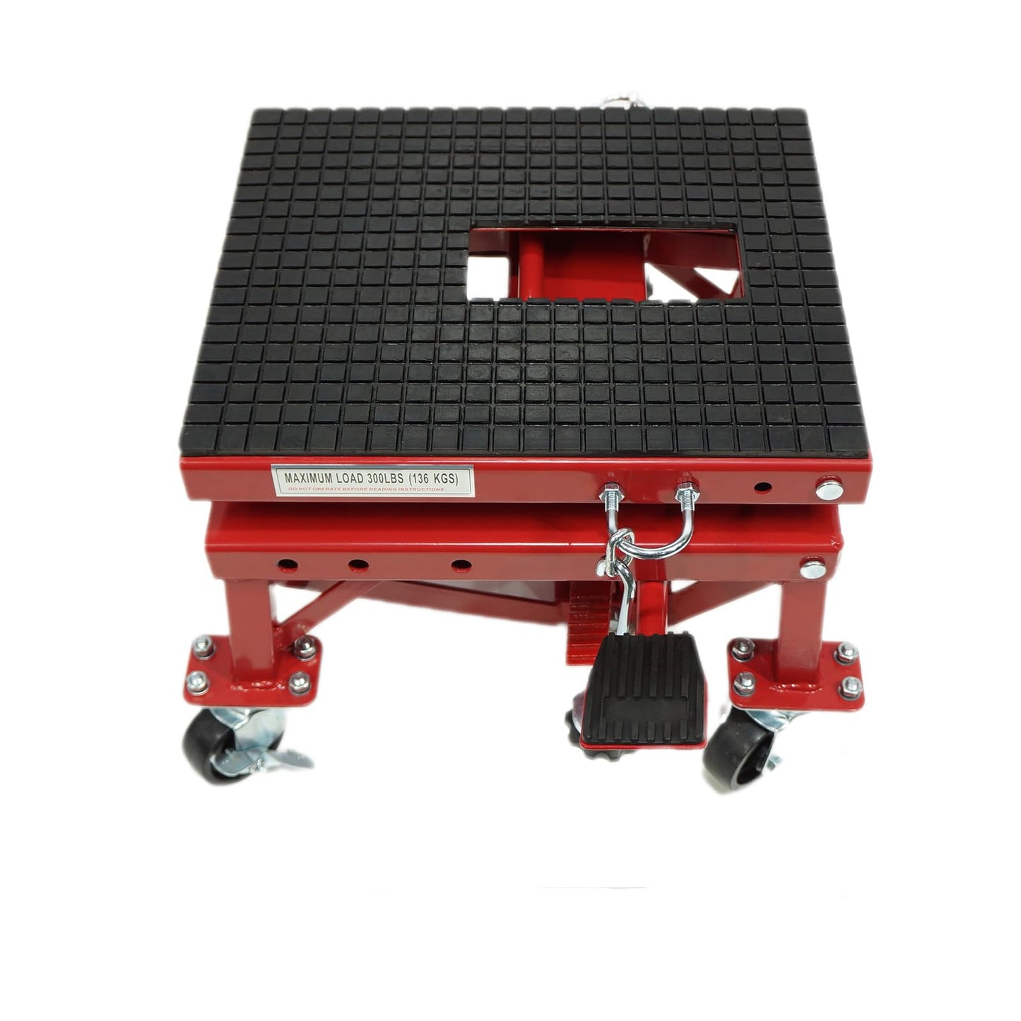Hydraulic Motorcycle Lift Jack, 300 LBS Capacity Steel ATV Scissor Lift Jack for Motorcycles, Portable Motorcycle Lift Table