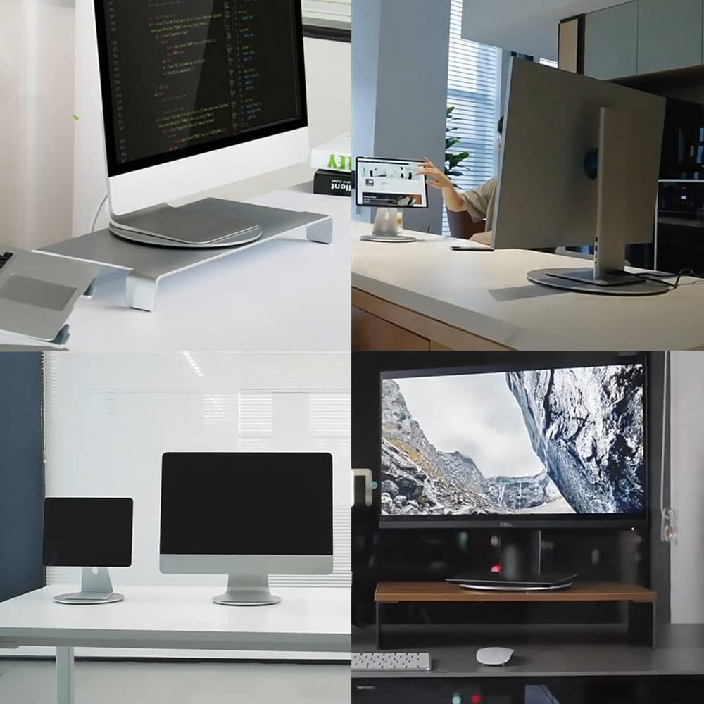 360 Aluminum Rotation Monitor Swivel Base Computer Screen Monitor Turntable Stand Flat Panel TV Rotating Mat for iMac