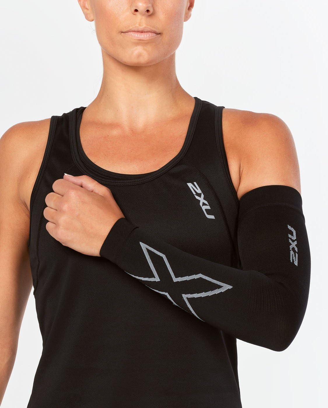 2XU Compression Flex Arm Sleeve - Small - Black/Grey