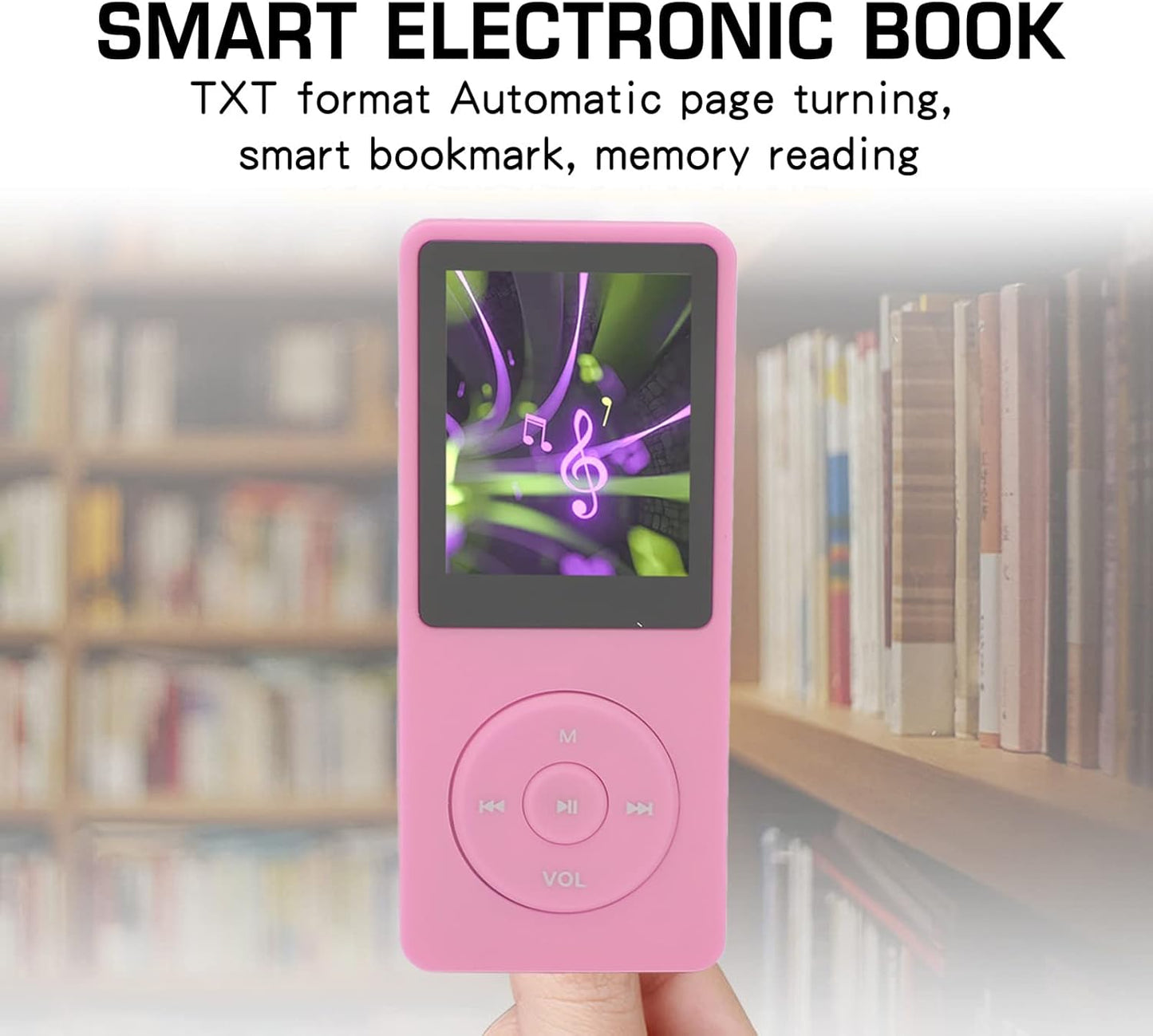 Zopsc 8GB MP3 1.8in 64GB Player, Music Player with FM Radio, Movies, Music, Ebook, Supports Up