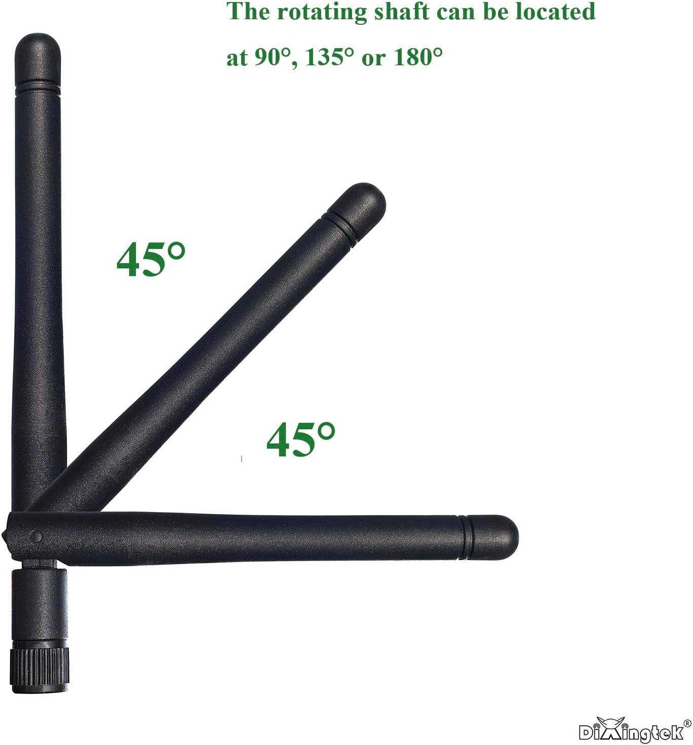 Dixingtek 6E 2.4GHz 5GHz 6GHz 2-Pack WiFi Tri-Band Bluetooth SMA Male Antenna, Compatible with WiFi Router Camera PCI-E