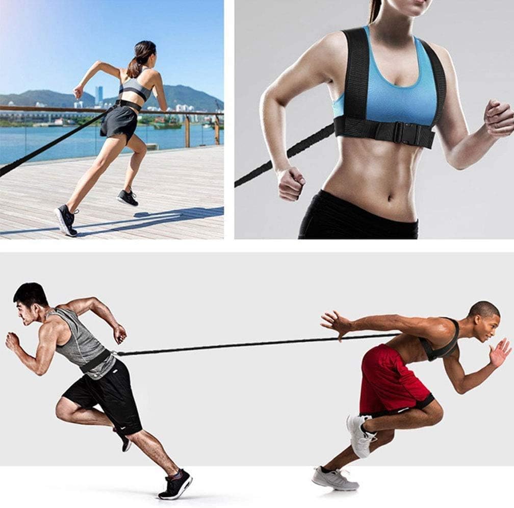 YNXing Resistance Training Rope Explosive Force Bounce Physical Training Resistance Rope Improving Stamina and Strength (Black-9.8FT Kit)
