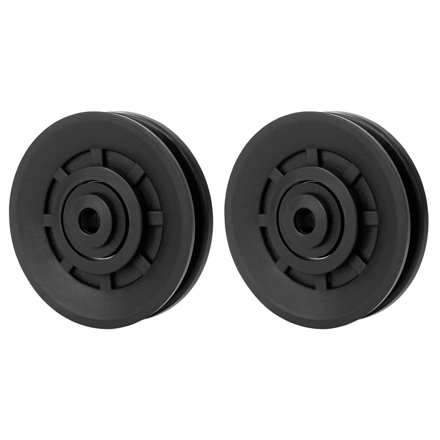 Luwint 3.5 inch Cable Machine Pulley Wheel, 2 Pack Gym Equipment Replacement Pulley with Steel Bearing for LAT Pulldown Home Gym, 90mm 3/8” Bore