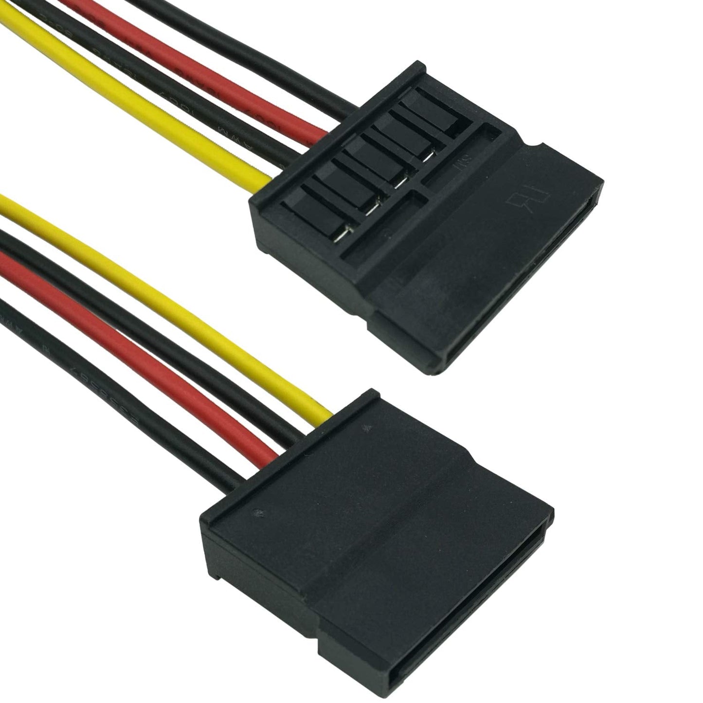 4 13-in(33cm)(2-Pack) COMeap SATA Power Cable for Hikvision Video Recorder, Pin to SATA Hard Drive HDD Power Adapter