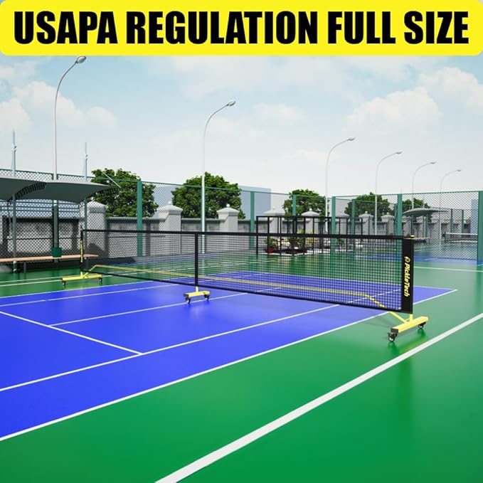 Portable Pickleball Net - 22 FT USAPA Regulation Size, Applies to Indoor & Outdoor & Driveway, Pickle Ball Net System with Carrying Bag
