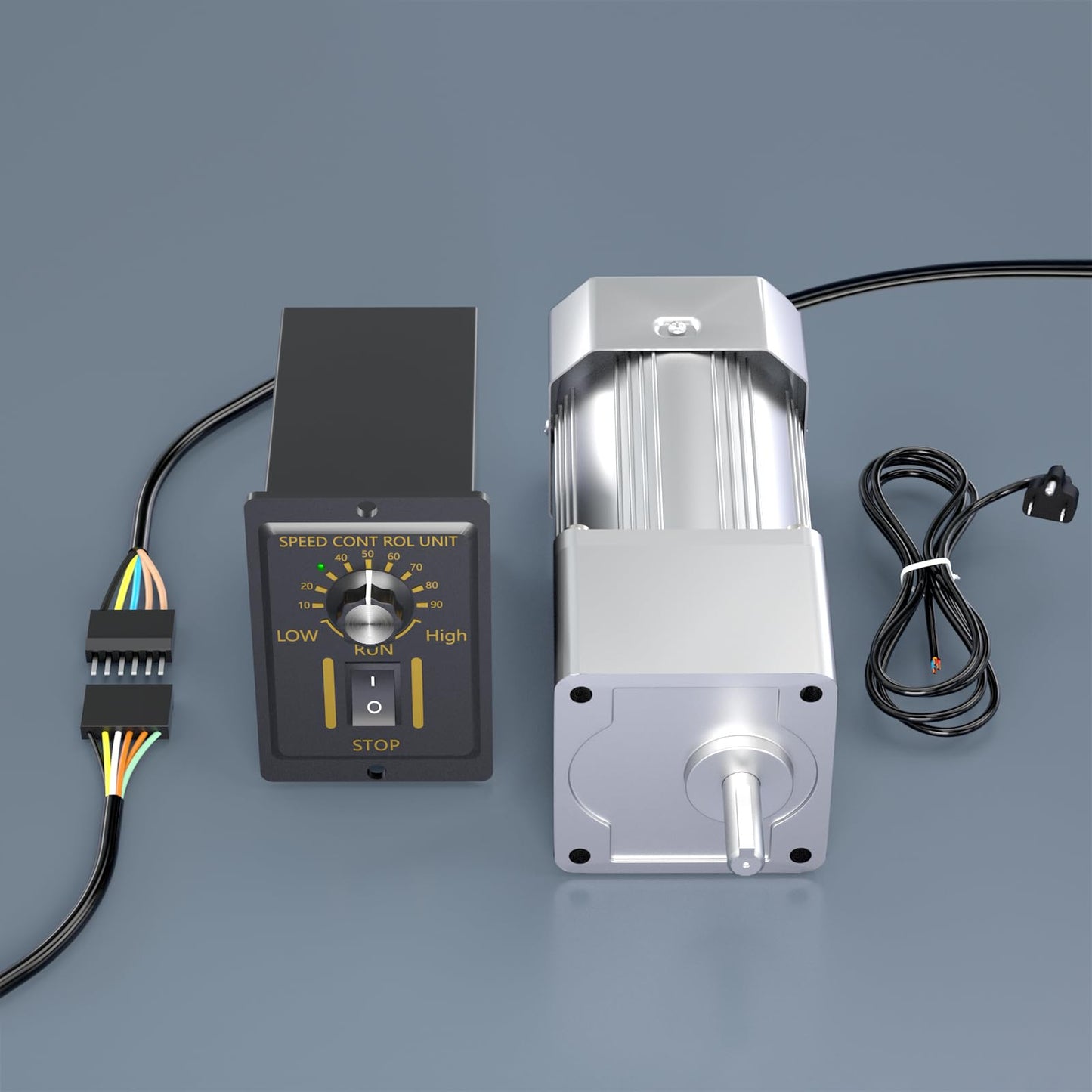 Bemonoc High Torque Electric AC Gear Motor Low Speed 15Rpm, Variable Speed Motor 110V 200W Output Shaft 18mm + Reversible Speed Governor for Metal Cutting Machine Tools