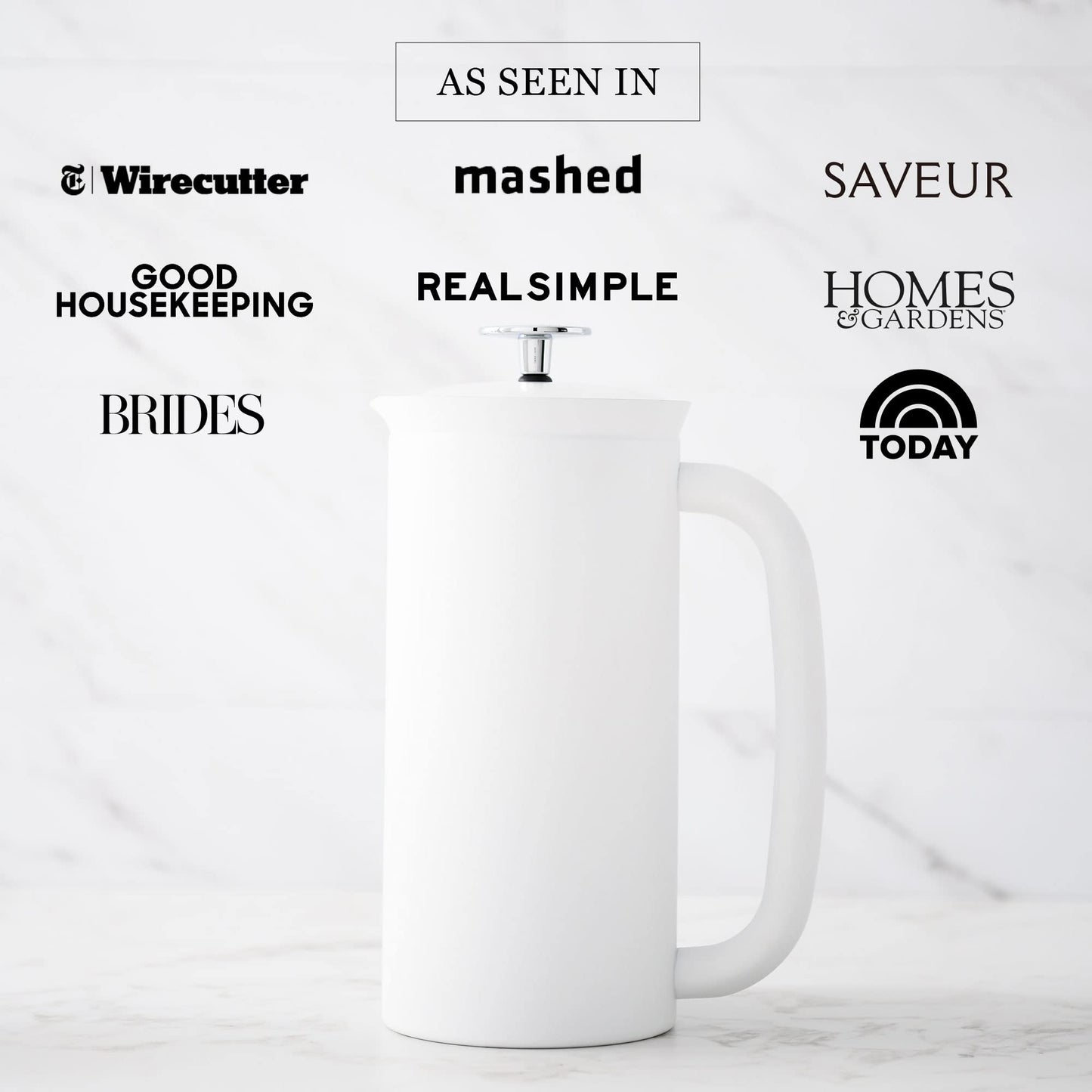 ESPRO - P7 French Press - Double Walled Stainless Steel Insulated Coffee and Tea Maker with Micro-Filter - Keep Drinks Hotter for Longer (Matte White, 32 Oz) Cleaning Powder