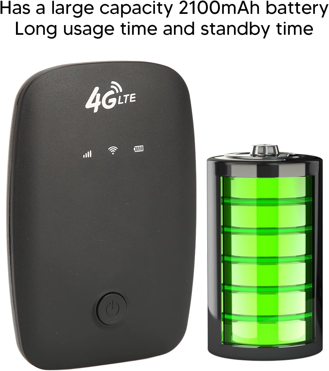 ciciglow 4G 140 Countries Mobile Hotspot Router, Portable Router with SIM Card Slot, Pocket Device with LED Display