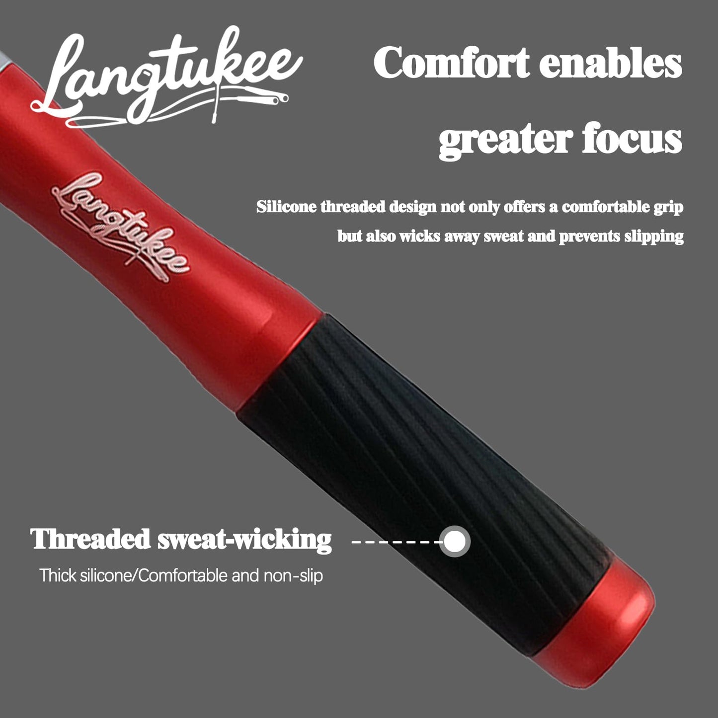 LANGETUKEE Speed Jump Rope - Professional Aluminum Alloy Skipping Rope with 360° Bearings - Adjustable 4mm Steel Cable for Double Unders, Boxing, MMA, HIIT & Cardio Training - Anti-Slip Grip (Red)