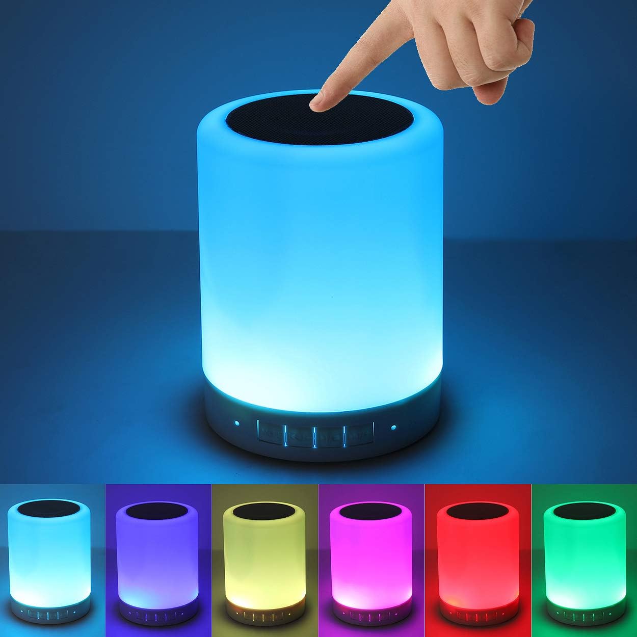 KPR Night Light Bluetooth Speaker, Portable Wireless Bluetooth Speakers, Touch Control Bedside Table Light, Outdoor