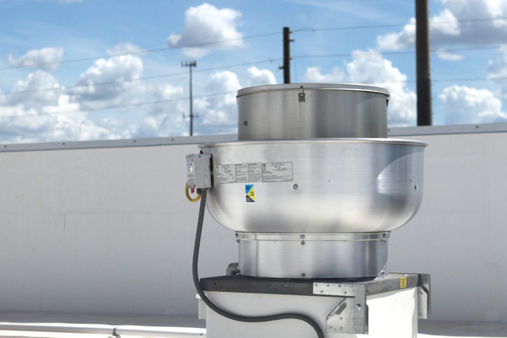 Centrifugal Upblast, High Speed Direct Drive Exhaust Fan, Single Phase with Speed Control, 600-1000 CFM (VXD33)