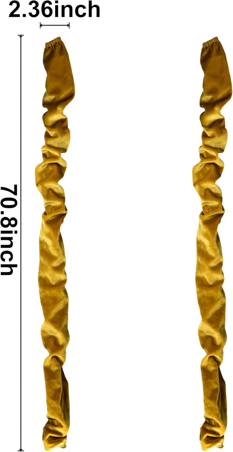 Antique House 1 Pack 70.8 inches Chandelier Chain Covers Gold Cable Covers Brushed Polyester Fabric Chain Sleeve