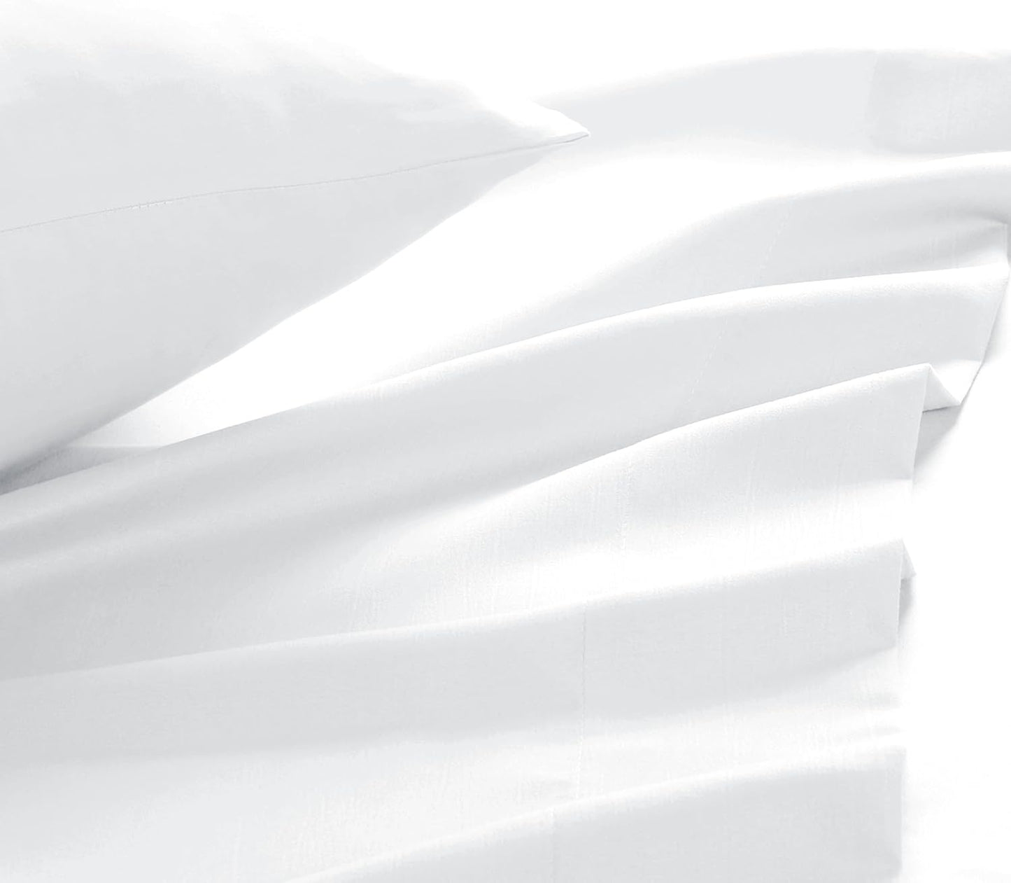 Skiennix Queen Sheet Set - Ultra Soft Double Brushed Microfiber, 4 Piece Deep Pocket | Easy Care, Wrinkle Free, Quick Dry - White
