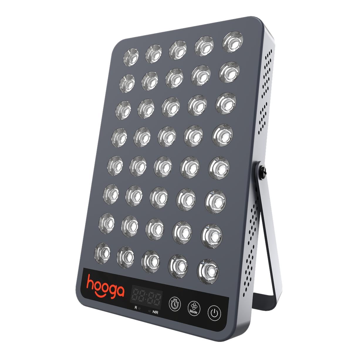 Hooga Red Light Therapy Panel Device – 660nm Red & 850nm Near Infrared Light Therapy, LED Light Therapy Lamp for Face & Body, 40 LEDs, Timer, Adjustable Stand – HG200