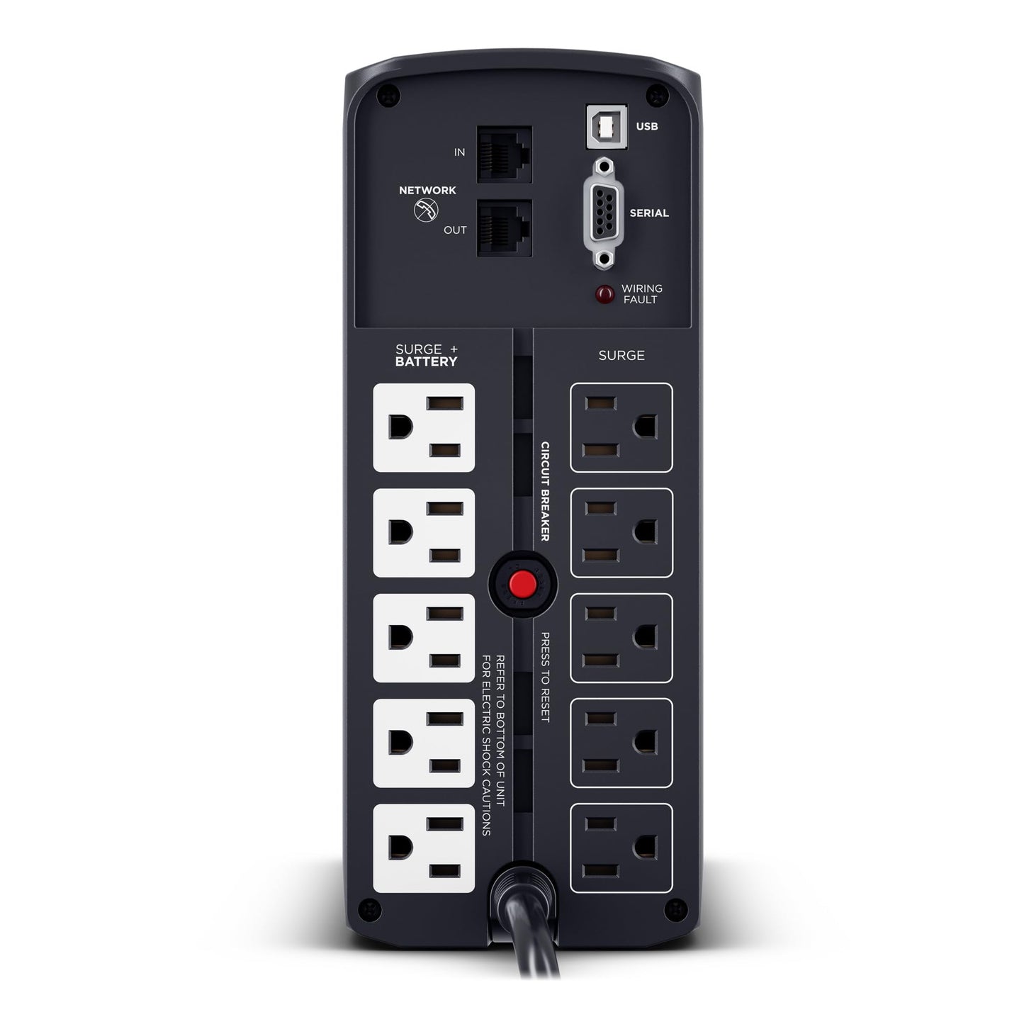 CyberPower CP1000PFCLCD PFC Sinewave UPS Battery Backup and Surge Protector, 1000VA/600W, 10 Outlets, AVR, Mini-Tower, UL Certified