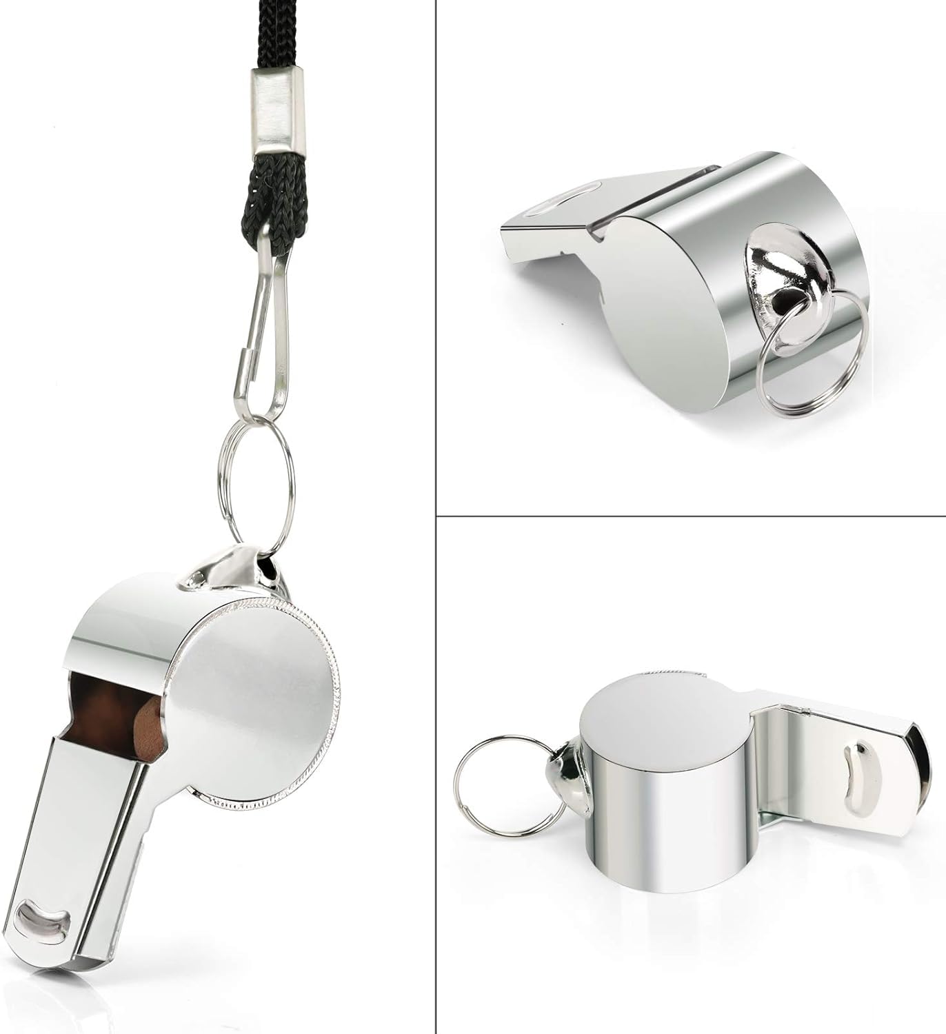 Fya Whistle, Stainless Steel Super Loud Sports Whistle with Lanyard, Perfect for Referees, Coaches, Polices, Outdoor Sports, Emergency