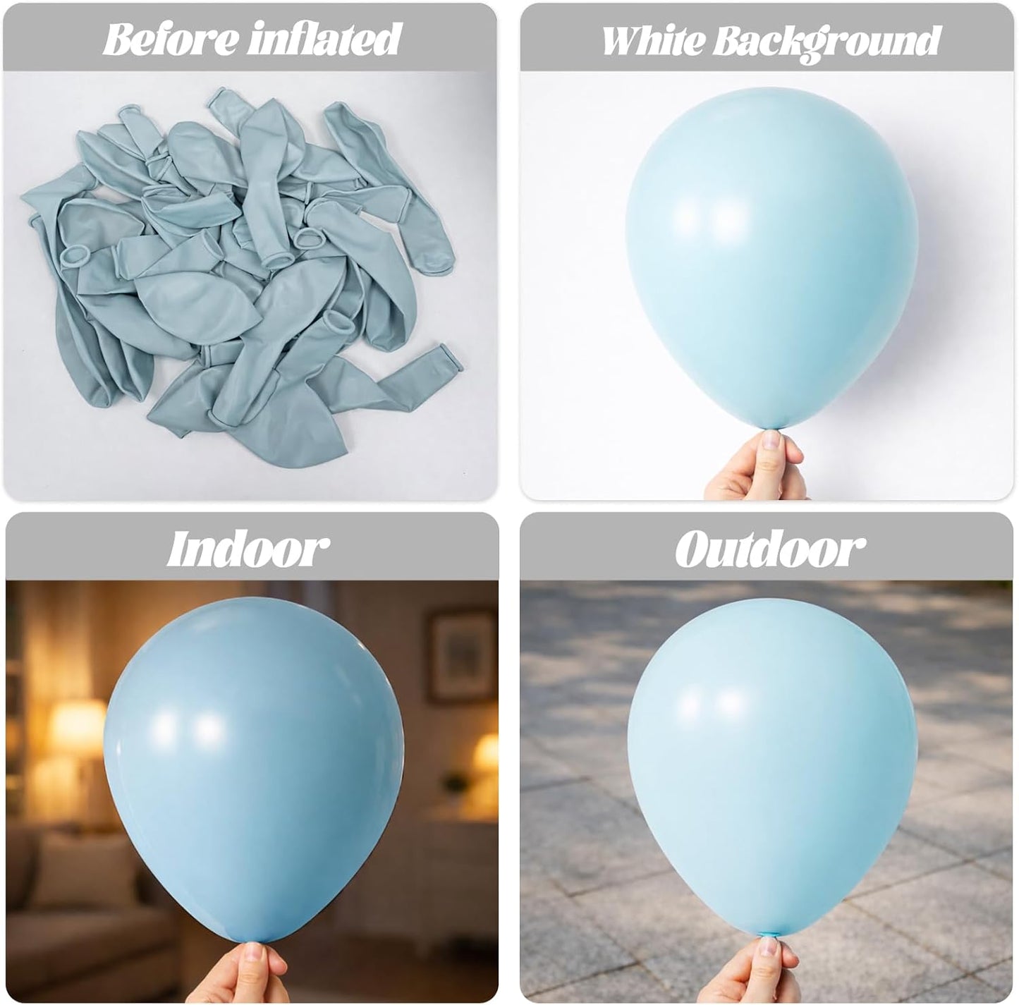 Voircoloria Aqua Blue Balloons - 12-Inch Latex Party Balloons, 66-Pack for Weddings, Birthdays & Celebrations