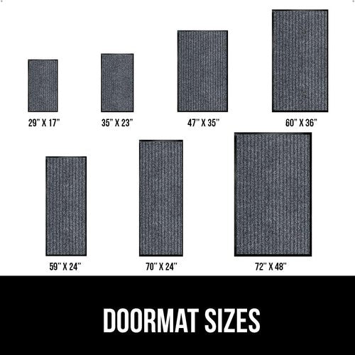 GORILLA GRIP Waterproof Door Mat - Heavy Duty Entryway Rug for Home & Office | 29x17, Charcoal Gray