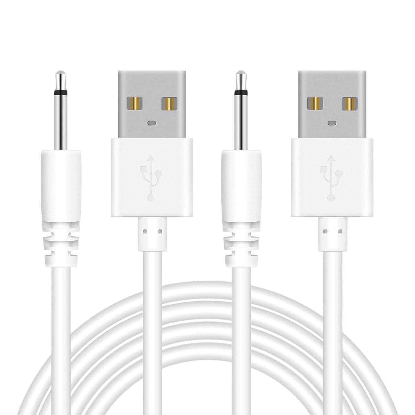 Bizooth 2.5mm 2 Pack DC Charging Cable, Fast Charging USB Cable, Compatible with Beauty Instrument Massager USB Charger
