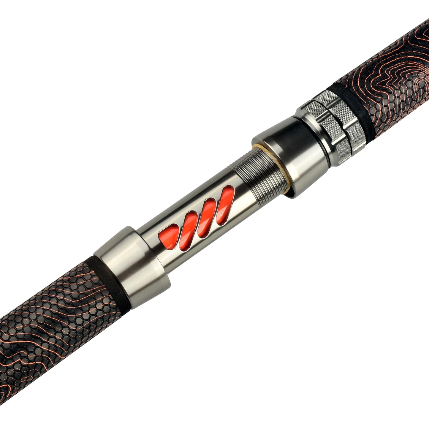 MASTER LOGIC 2-Pack Catfish Fishing Rods - 7ft Medium Heavy Casting Rods, Glow in Dark for Night Fishing, Durable 1-Piece Graphite Construction, Catfish Rod for Freshwater & Saltwater Orange