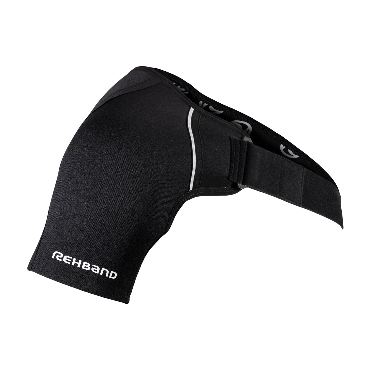 Rehband Shoulder Brace for Men & Women, Adjustable Neoprene Shoulder Support for Sports & Everyday Use, Shoulder Bandage for Left & Right, Colour:Black, Size:Medium, Side:Left