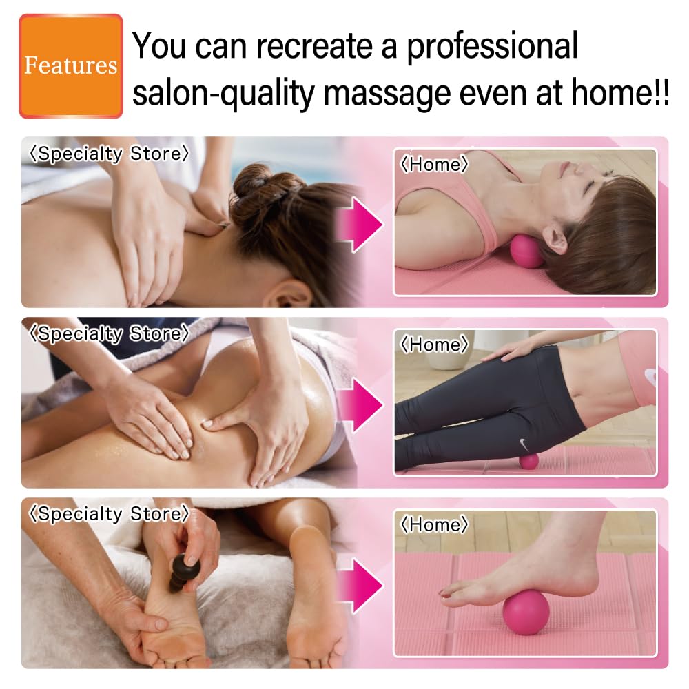 Massage Lacrosse Balls for Myofascial Release, Trigger Point Therapy,Manual Massage Balls, Muscle Knots, and Yoga Deep Tissue Massage. Set of 2 Firm Balls (Dusty Pink and Pink Beige)