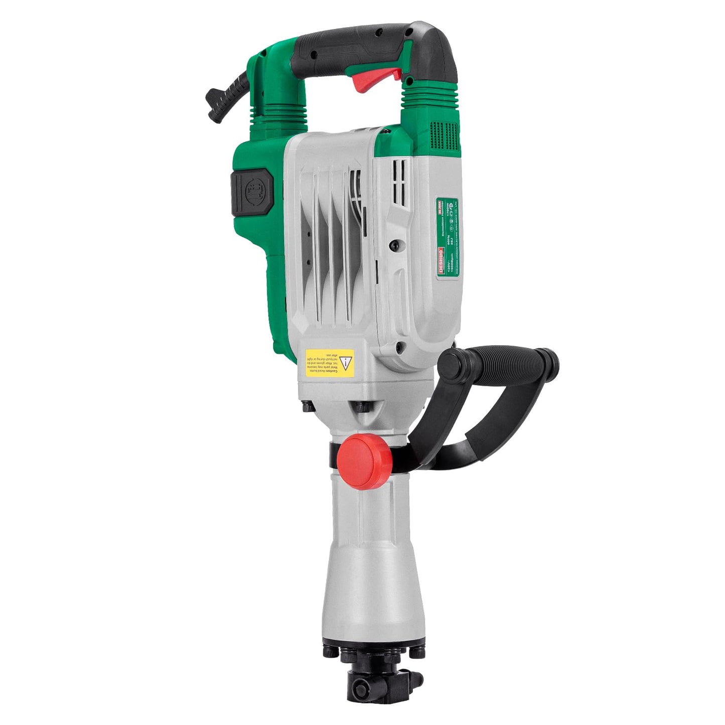 Deshuo 30 lb. Demolition Jack Hammer with 1-3/16" Hex Shank, 1700W 14-Amp Heavy Duty Corded Electric Concrete Demo Chipping Breaker with Carrying Case, Flat & Bull Point Chisel