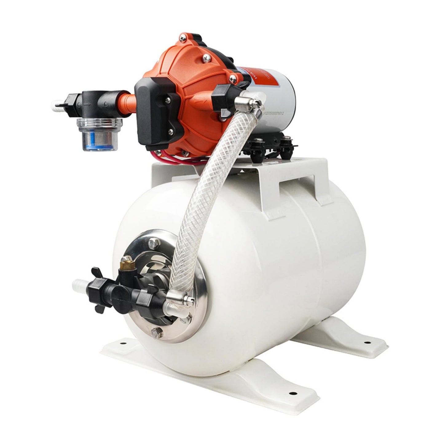 SEAFLO 55 Series 115V AC Water Pump & 2 Gallon Accumulator Tank System, 5.0 GPM, 60 PSI, Five-Chamber Diaphragm, Self-Priming, Run Dry Capable, NSF, UL, CE & RoHS Certified, 4-Year Warranty