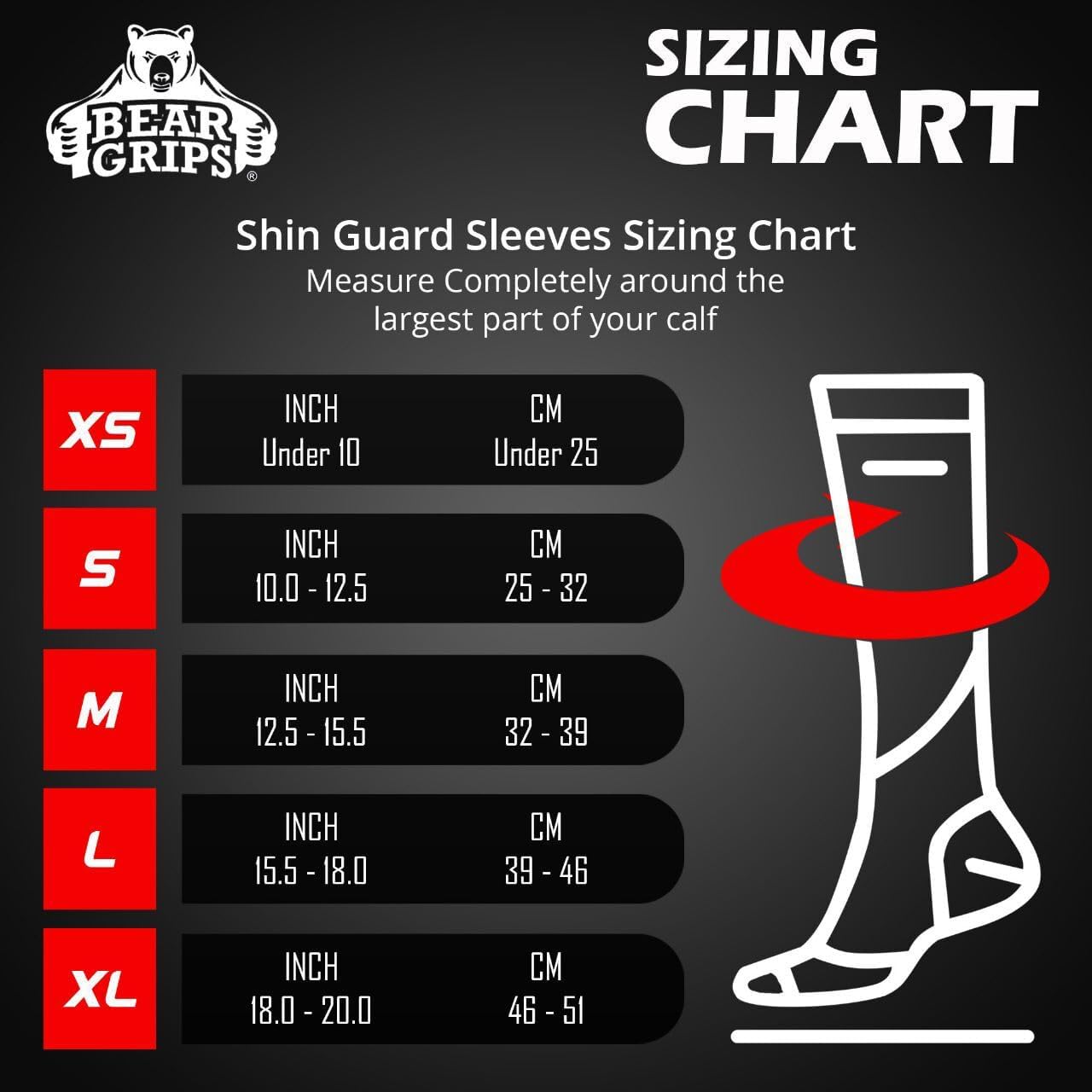 Bear Grips Deadlift Shin Guards - Gym Equipment Rope Climbing Shin Guard for Men and Women - Injury Prevention Calf Support Shin Guard Sleeves for Ultimate Shin Protection (Black, Small)