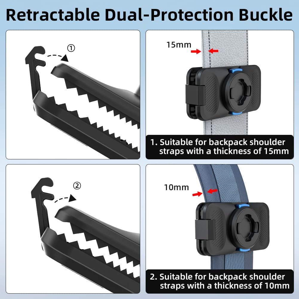 SOH Mingying Backpack 360 X5/4, 6/5 Pro/4, 13/12/11 SOH Magnetic Selfie Stick Holster Mount, Magnetic Selfie Stick