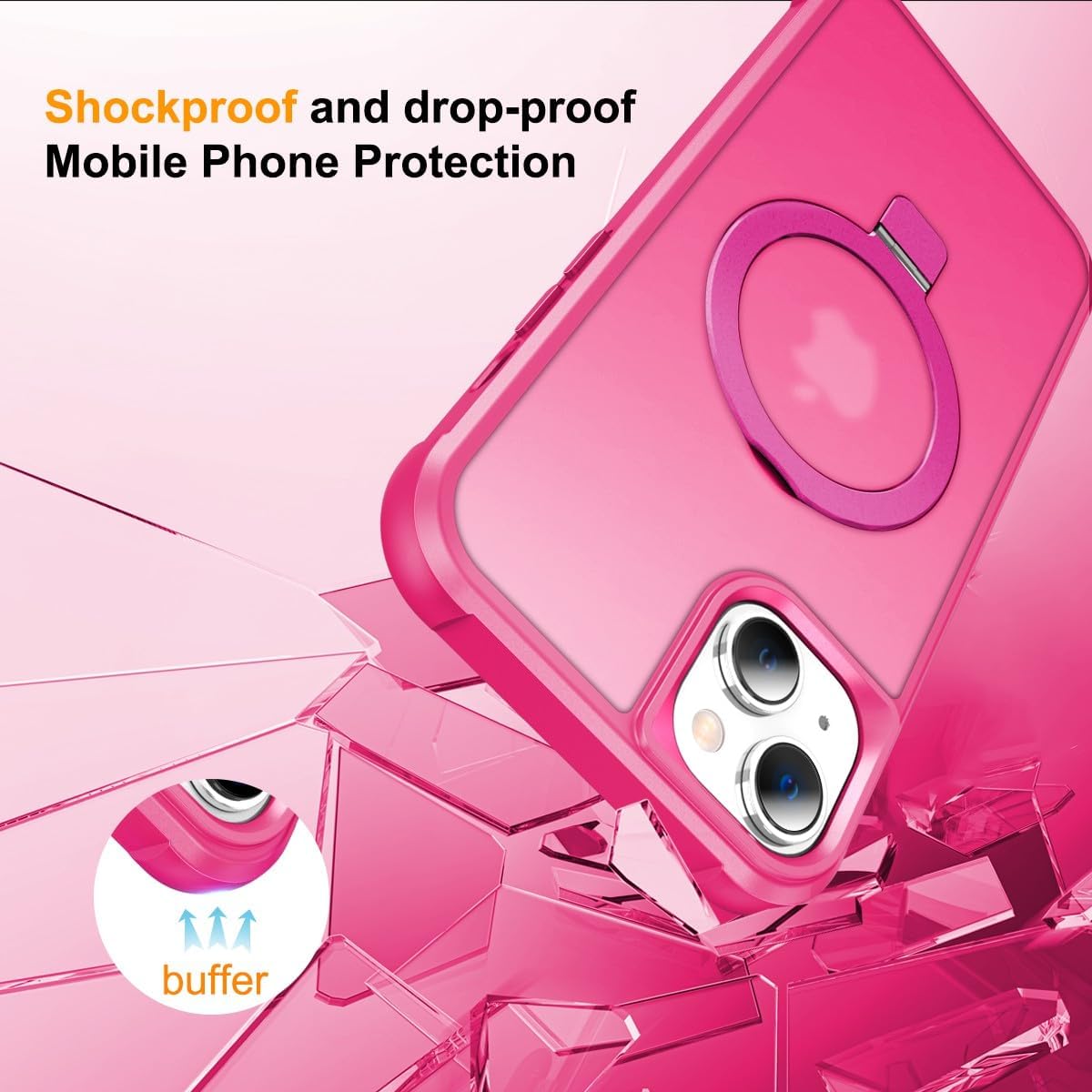CHAOFEnG 13 Magnetic Compatible with iPhone Case with Stand [Military Grade Drop Tested][Compatible with Magnet] Ring